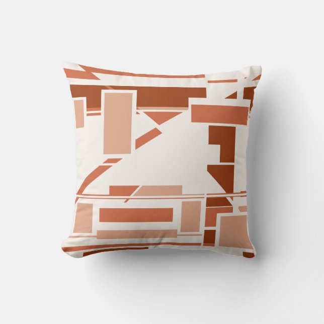 Tan Terracotta Beige Geometric Southwest Art look Kudde (Framsida)