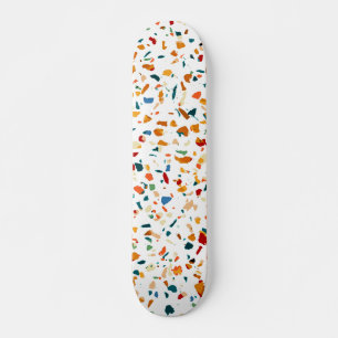 Tan Terrazzo Mini Skateboard Bräda 18,5 Cm