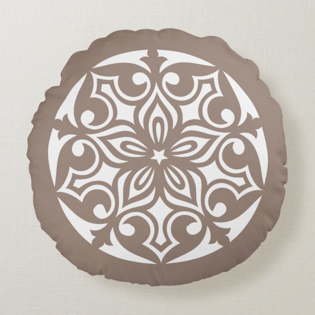 Tan TRIBAL CIRCLE OF LIFE Dekorativ kudde (Framsidan)