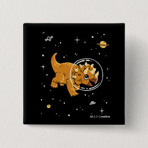 Tan Triceratops Dinos in Space Knapp