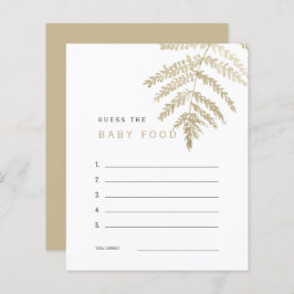 Tan Watercolor Foliage gissar att matspelet i Baby