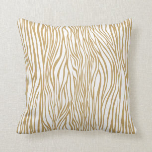 Tan Zebra Animal Print Kudde