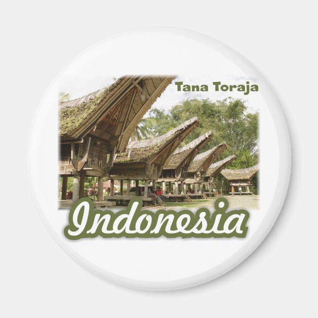 Tana Toraja Indonesia Souvenir Magnet (Framsidan)
