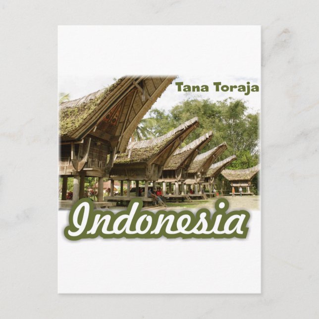 Tana Toraja Indonesia Souvenir Vykort (Framsida)