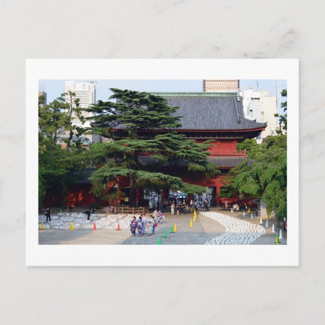 Tanabata-förberedelser, Zojo-ji: Tokyo Vykort (Framsida)
