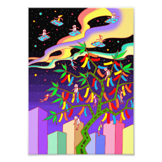 Tanabata Star Festival held on a lively night. Fototryck