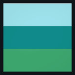 Tanager Turkvoise, Teal Blue and Kelly Grönt Horiz Fototryck<br><div class="desc">Tanager Turcouise, Teal Blue och Kelly Grönt Vågrät Färg Blocks är ett lodrät som stripat mönster från många i grönt och himlar blå nyans. Ett färg-system som ekar naturen i en pastellkombination som är harmonisk och avslappnande på öga. OM ART © ‎ ‎ ‎ 20 ‎ januari ‎ 2020, bud...</div>