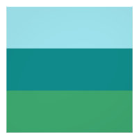 Tanager Turkvoise, Teal Blue and Kelly Grönt Horiz