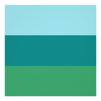 Tanager Turkvoise, Teal Blue and Kelly Grönt Horiz Fototryck