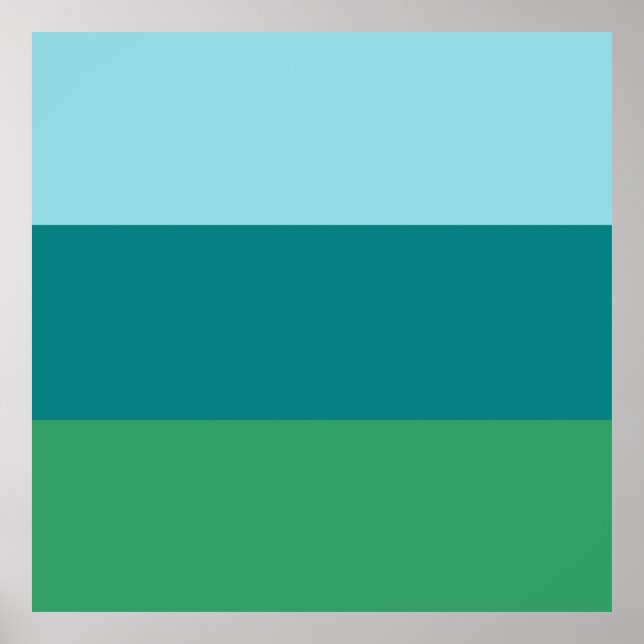Tanager Turkvoise, Teal Blue and Kelly Grönt Horiz Poster (Framsidan)