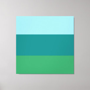 Tanager Turquoise, Teal Blue och Kelly Grönt Horiz Canvastryck