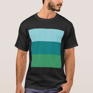 Tanager Turquoise, Teal Blue och Kelly Grönt Horiz T Shirt