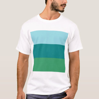Tanager Turquoise, Teal Blue och Kelly Grönt Horiz T Shirt