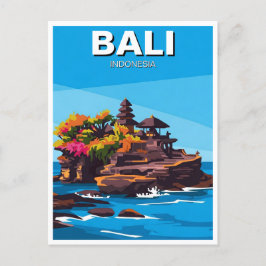 Tanah Lot Bali Indonesia Travel Abstrakt Vykort