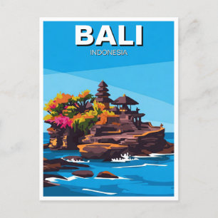 Tanah Lot Bali Indonesia Travel Abstrakt Vykort