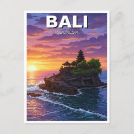 Tanah Lot Bali Indonesia Travel Vykort