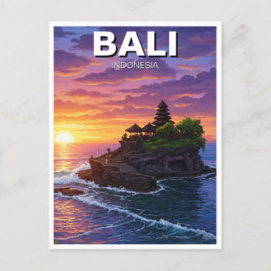 Tanah Lot Bali Indonesia Travel Vykort
