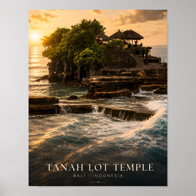 Tanah Lot Temple Bali Affisch (Framsidan)