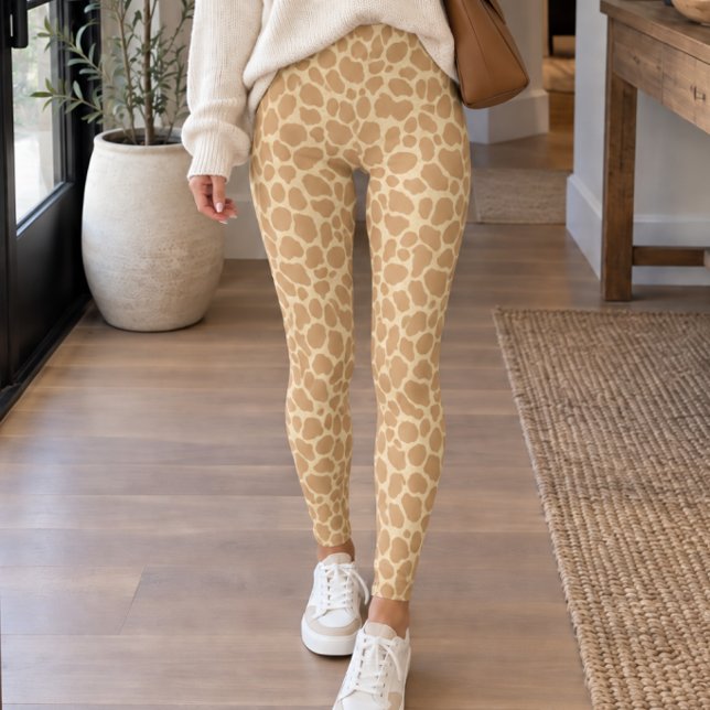 Tanbrun Girafftryck Leggings (Skapare uppladdad)