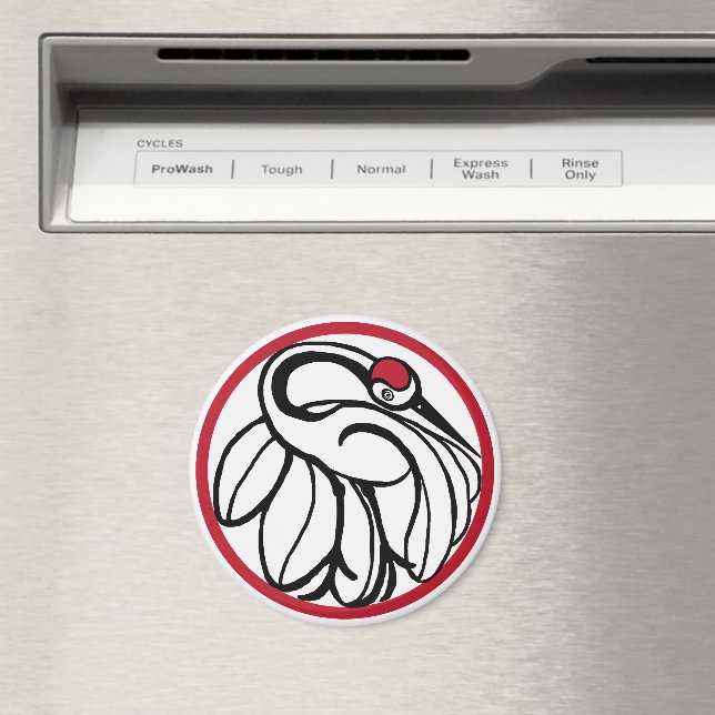 Tancho Japansk Crane Magnet (In Situ (Dishwasher))