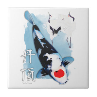 Tancho koi kakelplatta