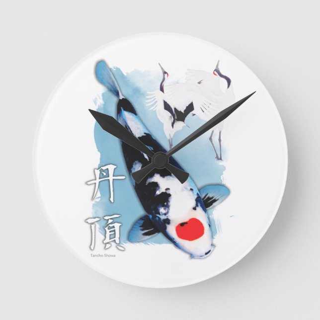 Tancho koi rund klocka (Framsida)