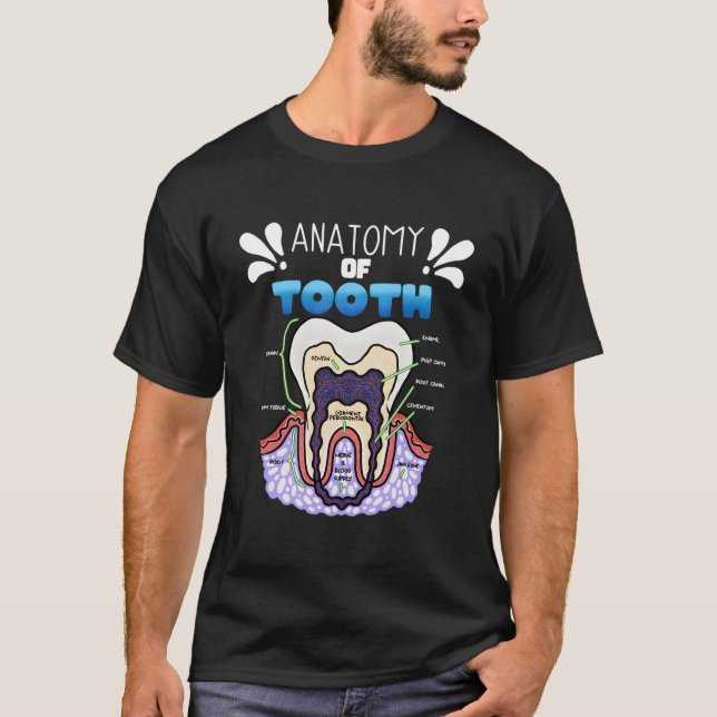 Tand Anatomidentist Humor för ortodoontist T Shirt (Framsida)