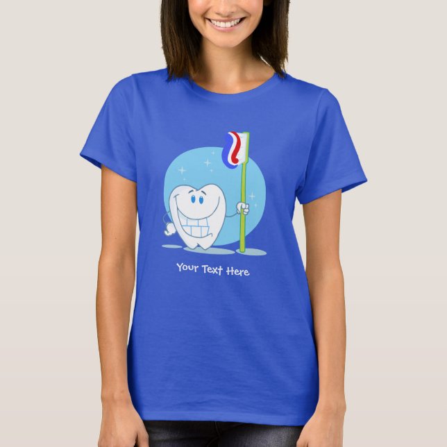 Tand (anpassade) t shirt (Framsida)