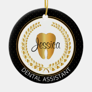 Tand- assistent, Hygienist, student Julgransprydnad Keramik
