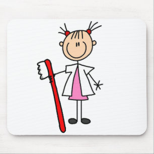 Tand- assistent med tandborsten musmatta