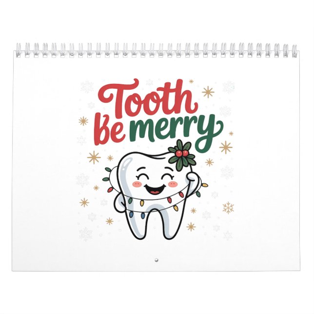 Tand be Merry Funny Dental Dentist jul Kalender (Omslag)