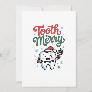 Tand Be Merry Tandläkare Jul Xmas  Julkort