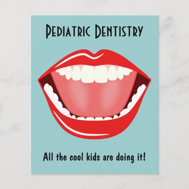 Tand- blått för stor liten tandläkaretandvård för flygblad (Framsidan)