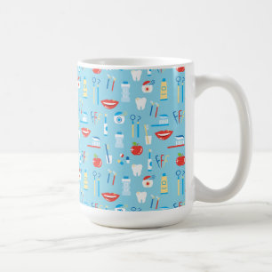 Tand- blåttmönster kaffemugg