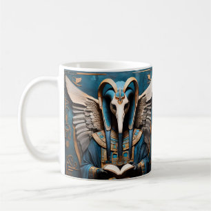 Tand, den gamla egyptiska visdomens gud, skriva kaffemugg