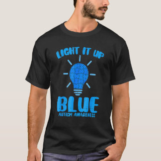 Tänd det blått Pusselbit Autism Acceptans T Shirt