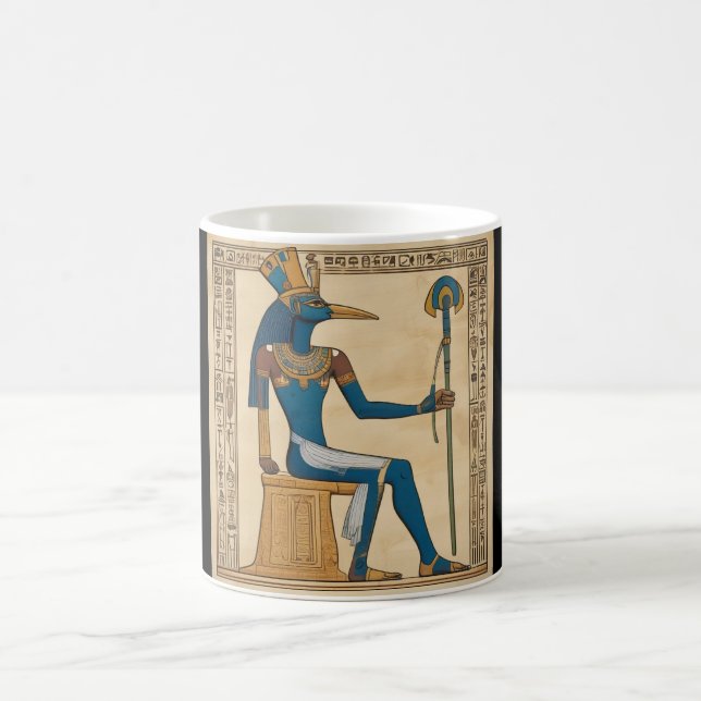 Tand, egyptisk gud. Emerald Tablets. Kaffemugg (Center)