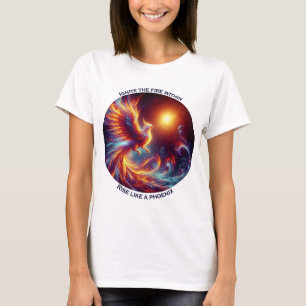 Tänd elden inom dig, stig upp som en fågel Fenix T Shirt