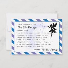 Tand Fairy Anpassningsbar Note utskrivbar Inbjudningar
