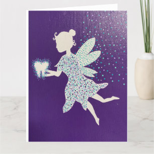 Tand Fairy in Lila Tack Kort