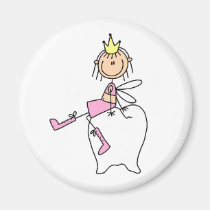 Tand Fairy Sits on a Tooth Magnet