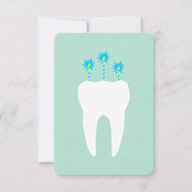 Tand firande med ljus inbjudningar (Framsida)