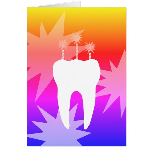 Tand firande med ljus OBS kort (Framsidan)