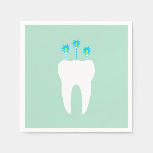 Tand firande med ljus pappersservett (Framsidan)