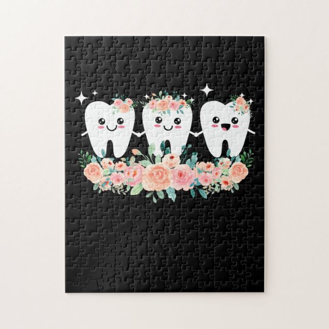 Tand för tandläkarassistenten för munhygienist pussel (Vertikal)