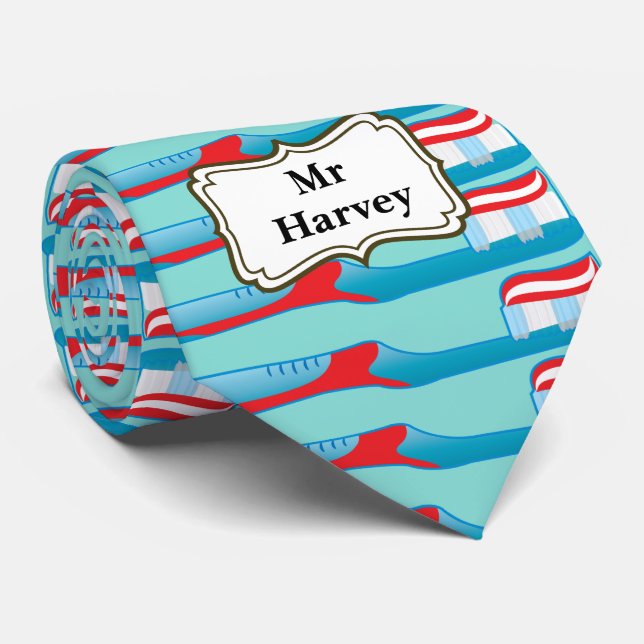 Tand för tandläkarassistenten vid sjukhus slips (Rullad)