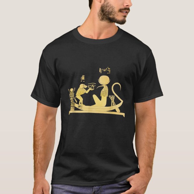 Tand illustration Egyptian hieroglyph hieroglyphi T Shirt (Framsida)
