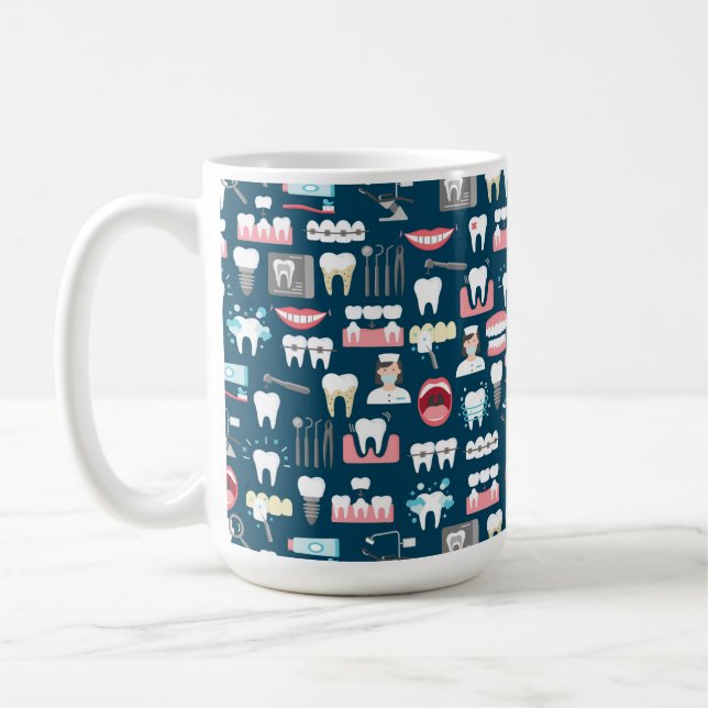 Tand- klinikkontorsmönster kaffemugg (Vänster)