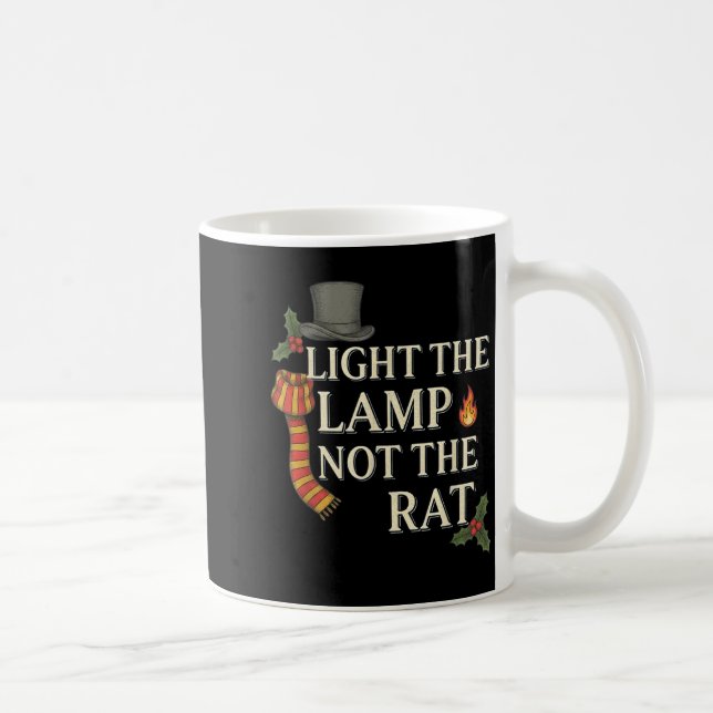 Tänd Lampan Inte Råttan Jul Rolig Nyhet Kaffemugg (Höger)