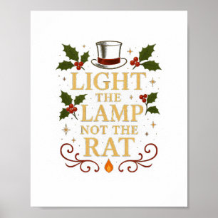 Tänd Lampan Inte Råttan Rolig Jul Matchande Poster